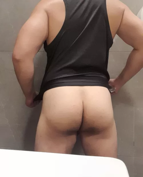 Awhile ago the security guard squeezed my ass