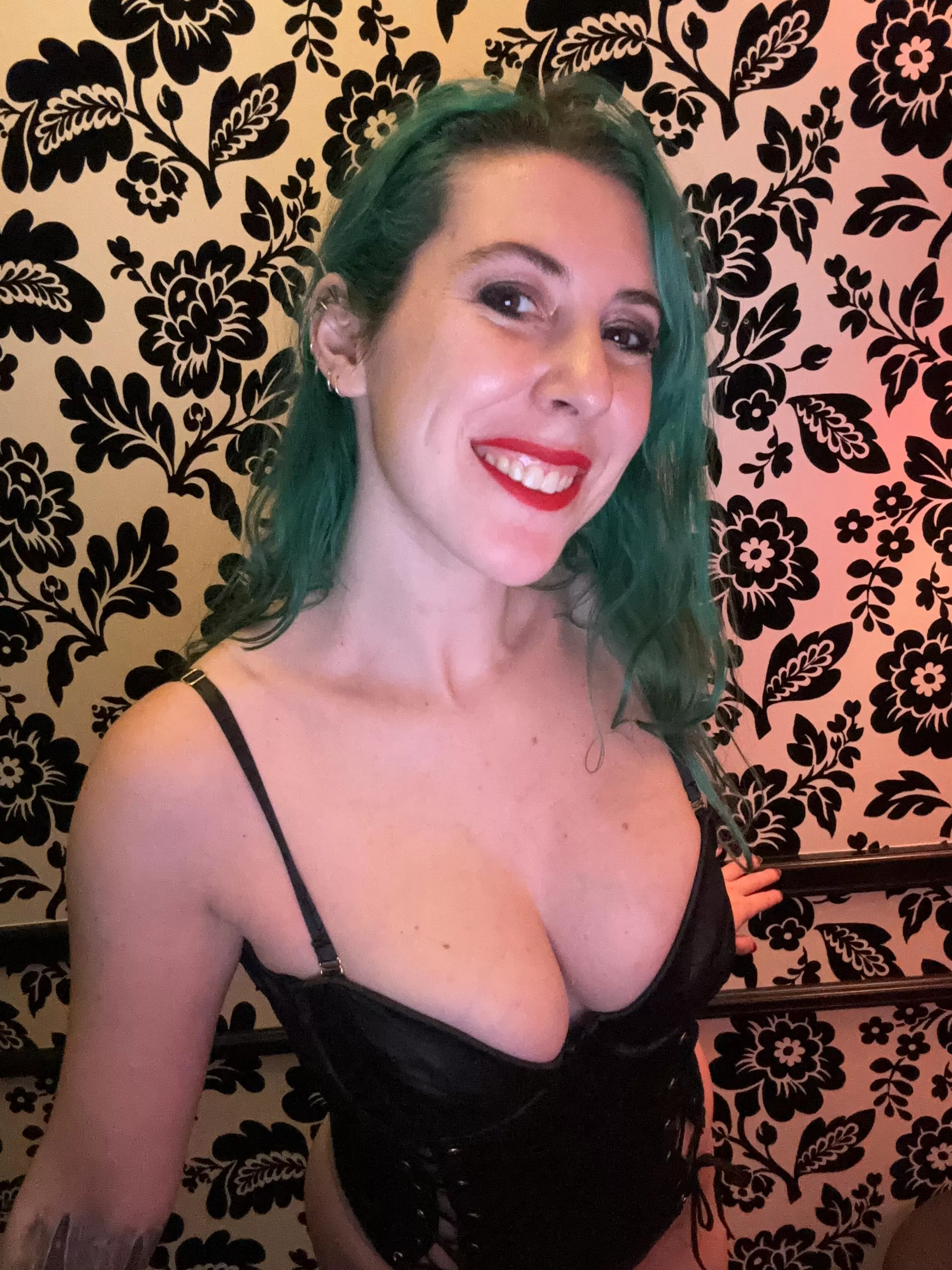 Busty smiles