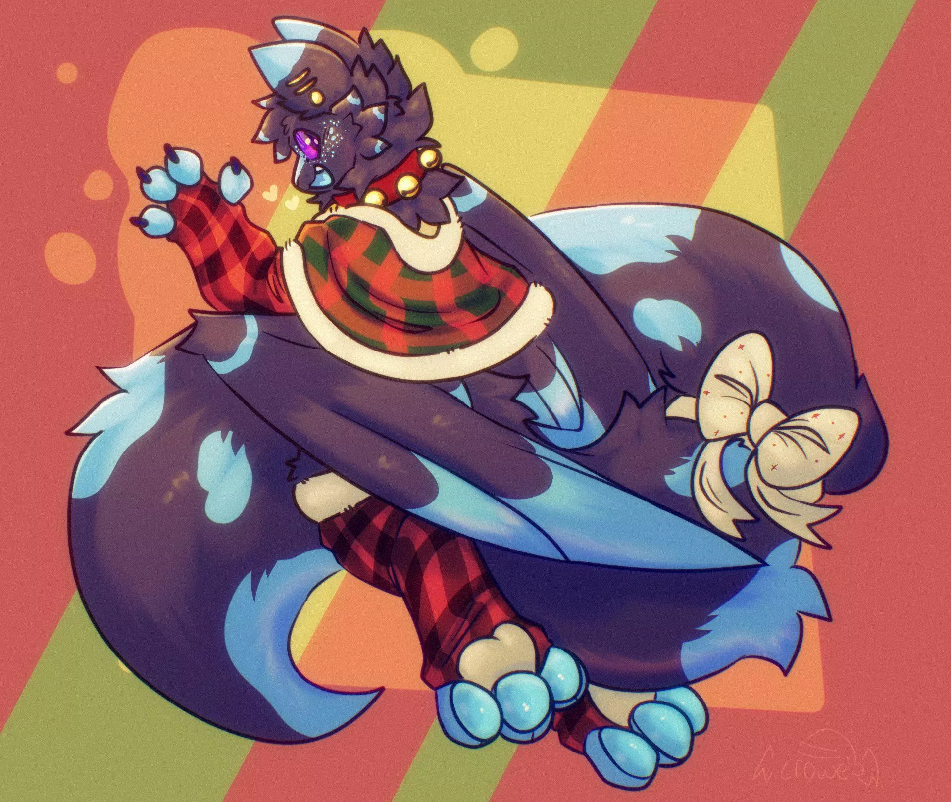 cozy holiday (art by me, @_scarecrowes on twitter)