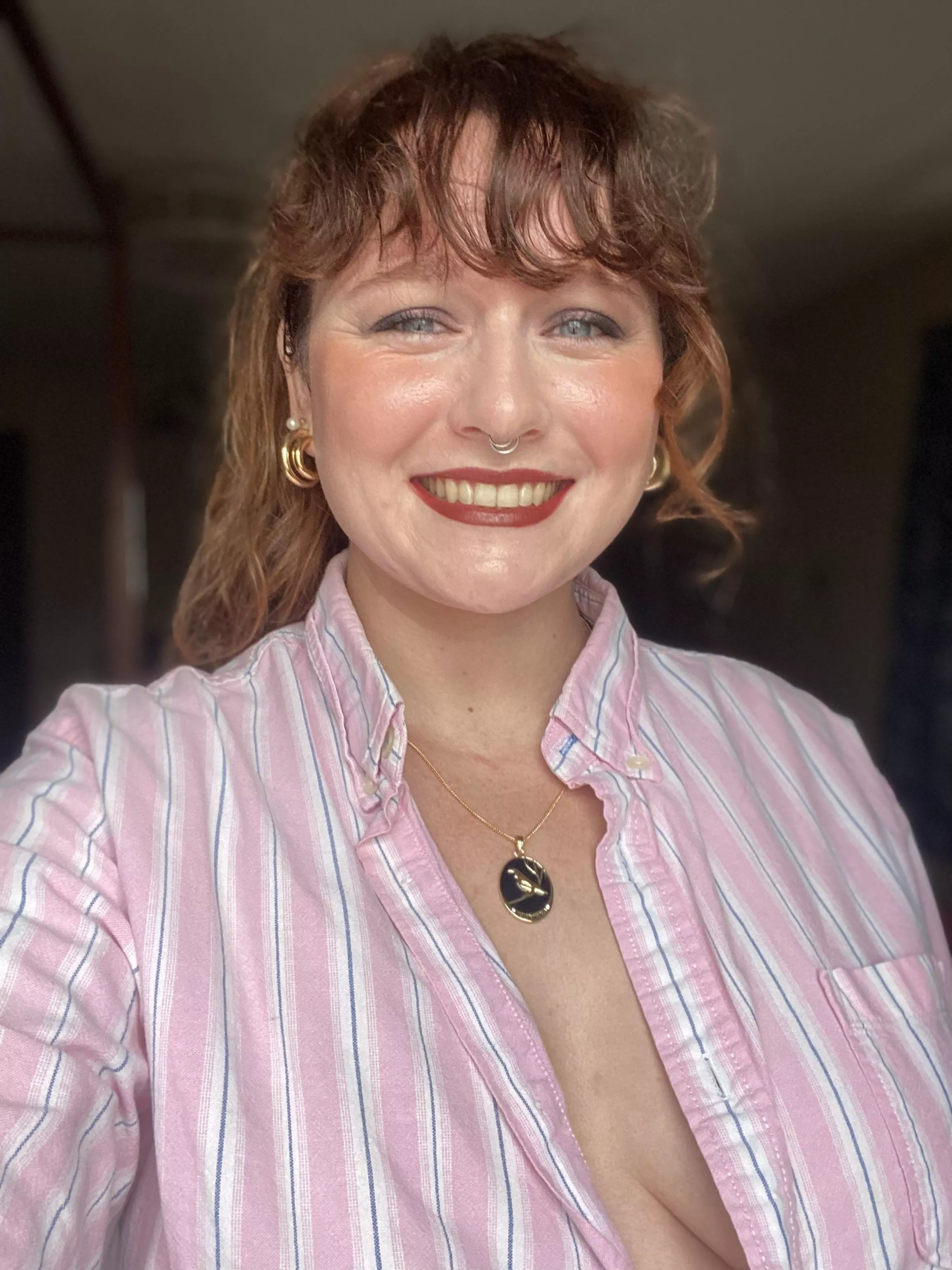 I like going free in a business casual top!