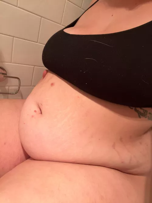 I’m so full my belly won’t stop growling at me.