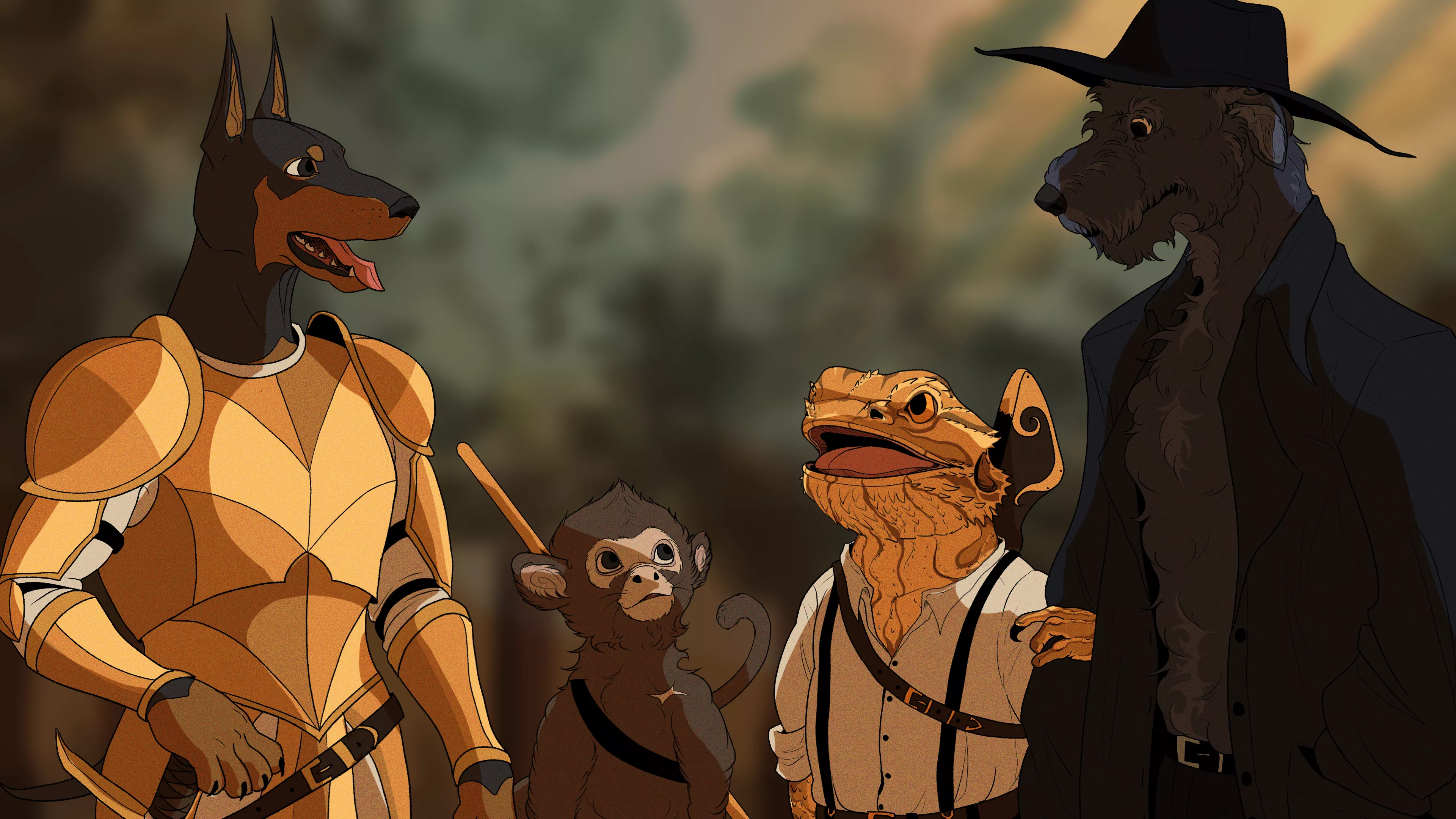 My DnD party as their fursonas!