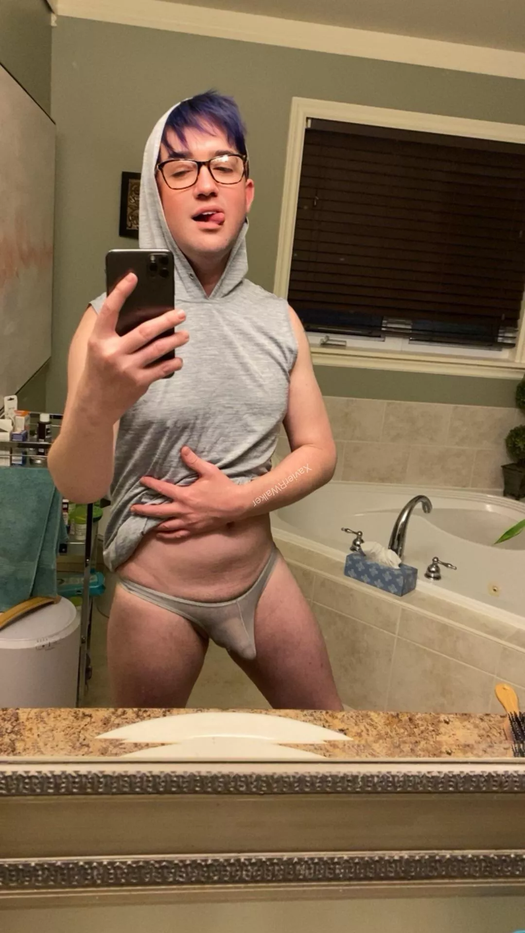 (NSFW)like my grey hoodie and grey thong combo 😅