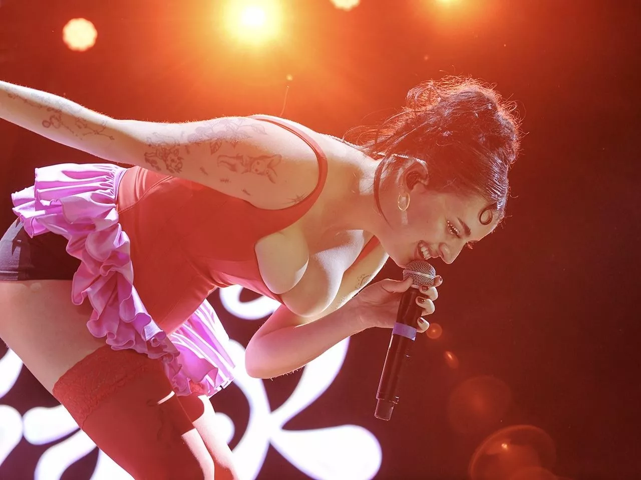 Rebecca Black performing