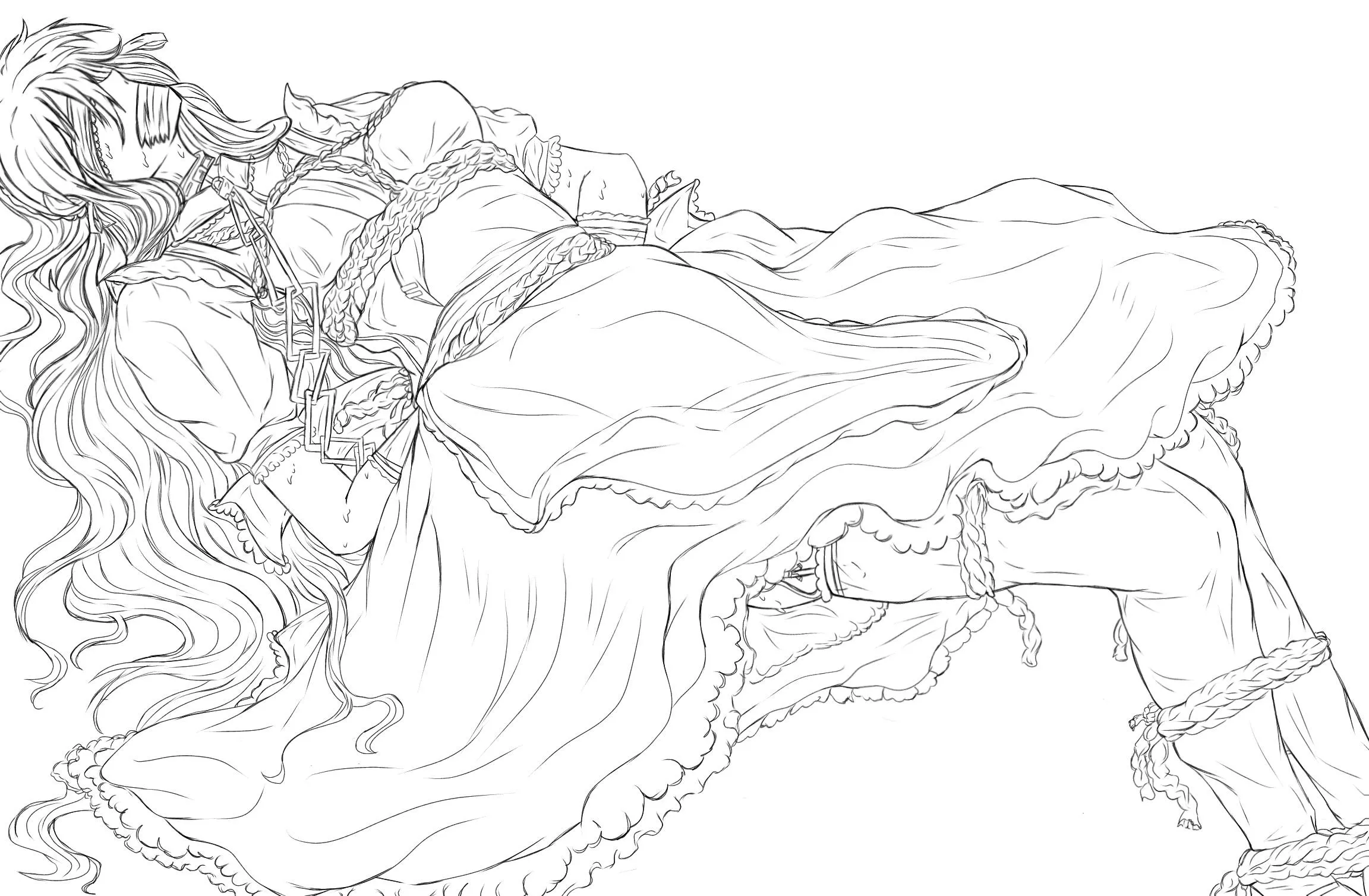 Working on a maid drawing. :’)