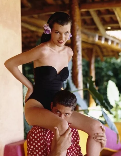 18 year old Milla Jovovich and men