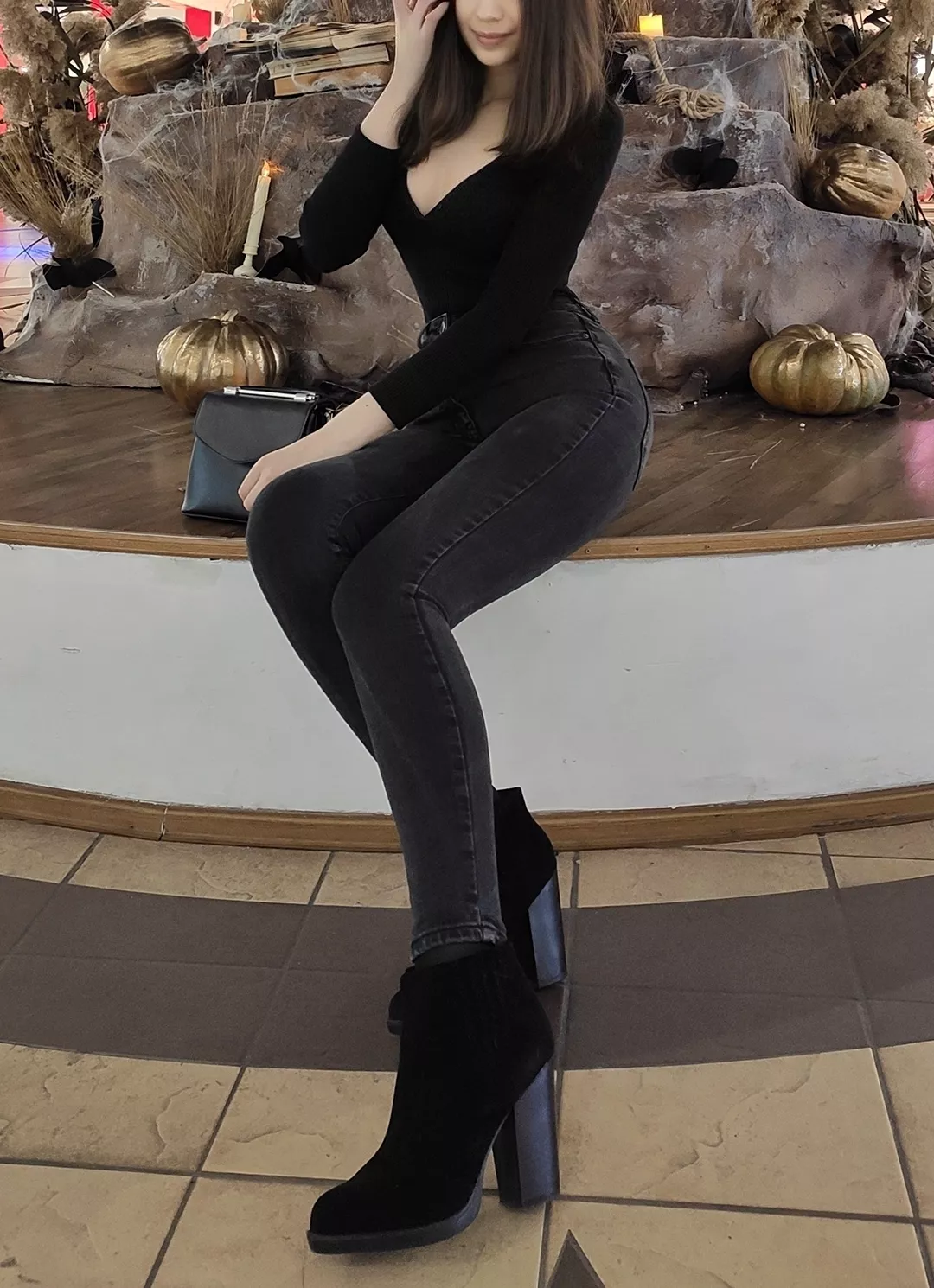 Boots and tight jeans