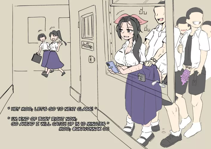 Forming a line to fuck her