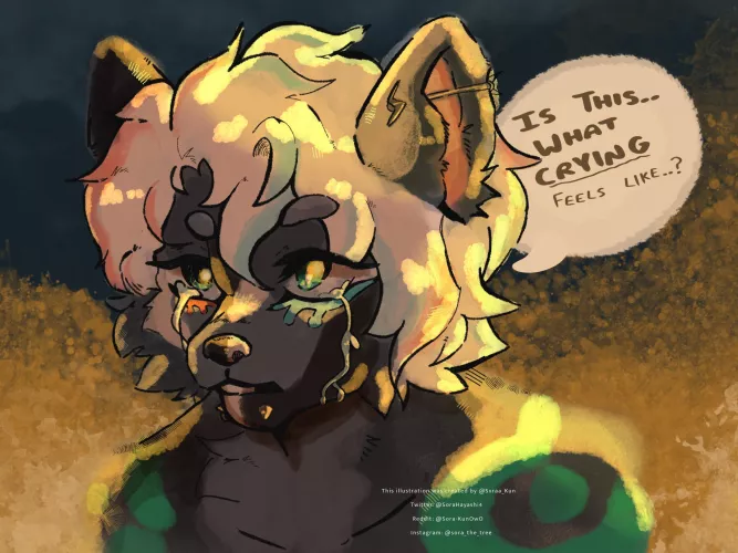 Give him a hug? (Art by me!)