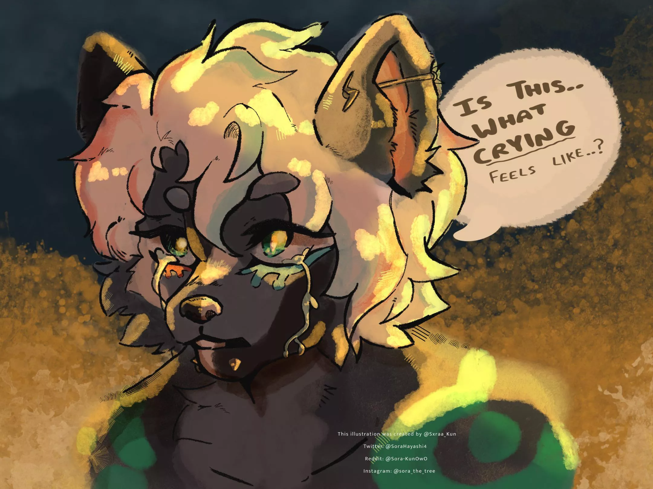 Give him a hug? (Art by me!)