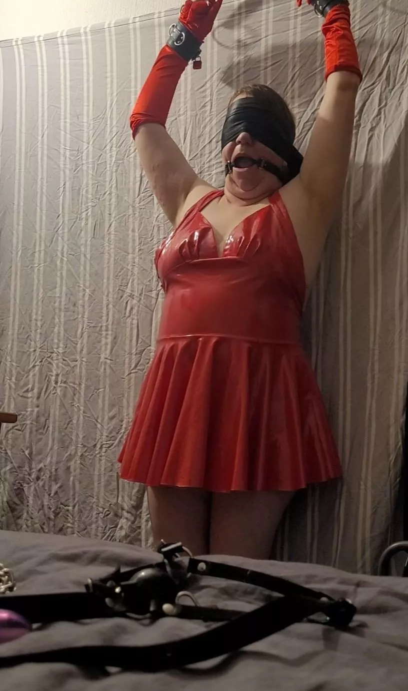 I am a sucker for red pvc☺️