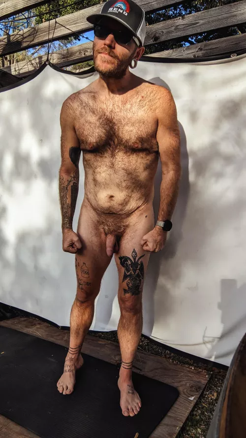 Trying to get sun, in the cold.