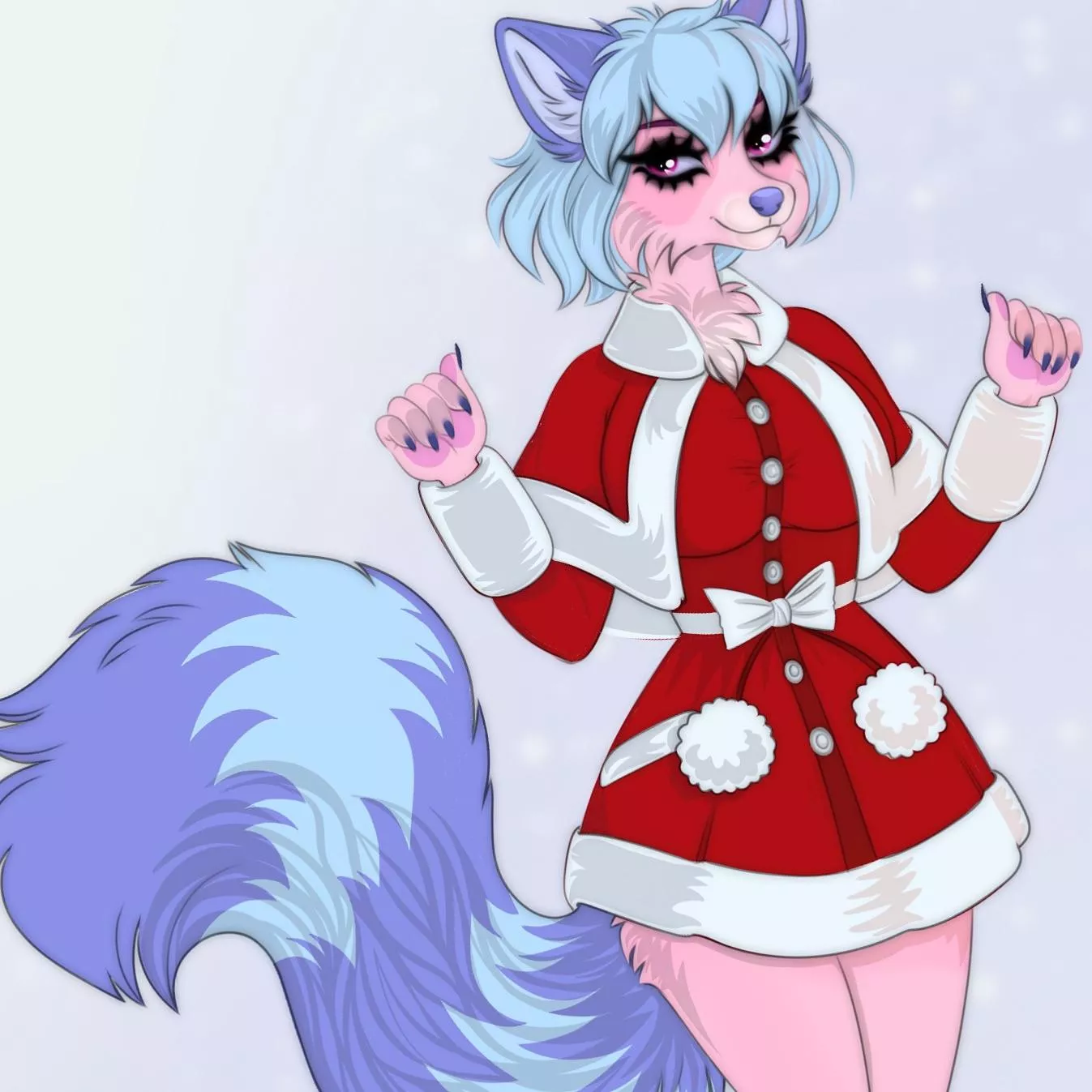 Who thinks my fursona’s naughty or nice? ⛄️❄️😋
