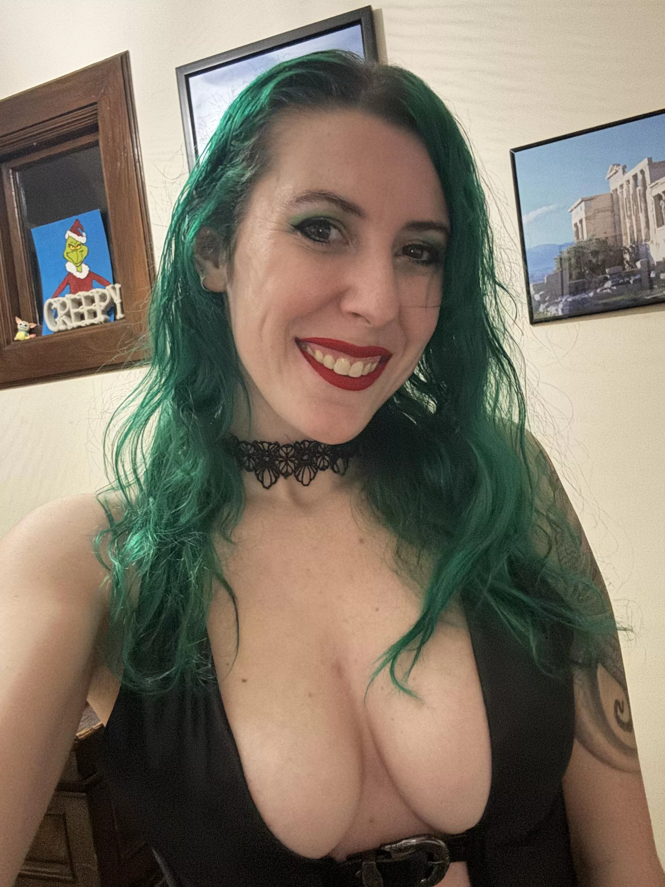 Busty smiles