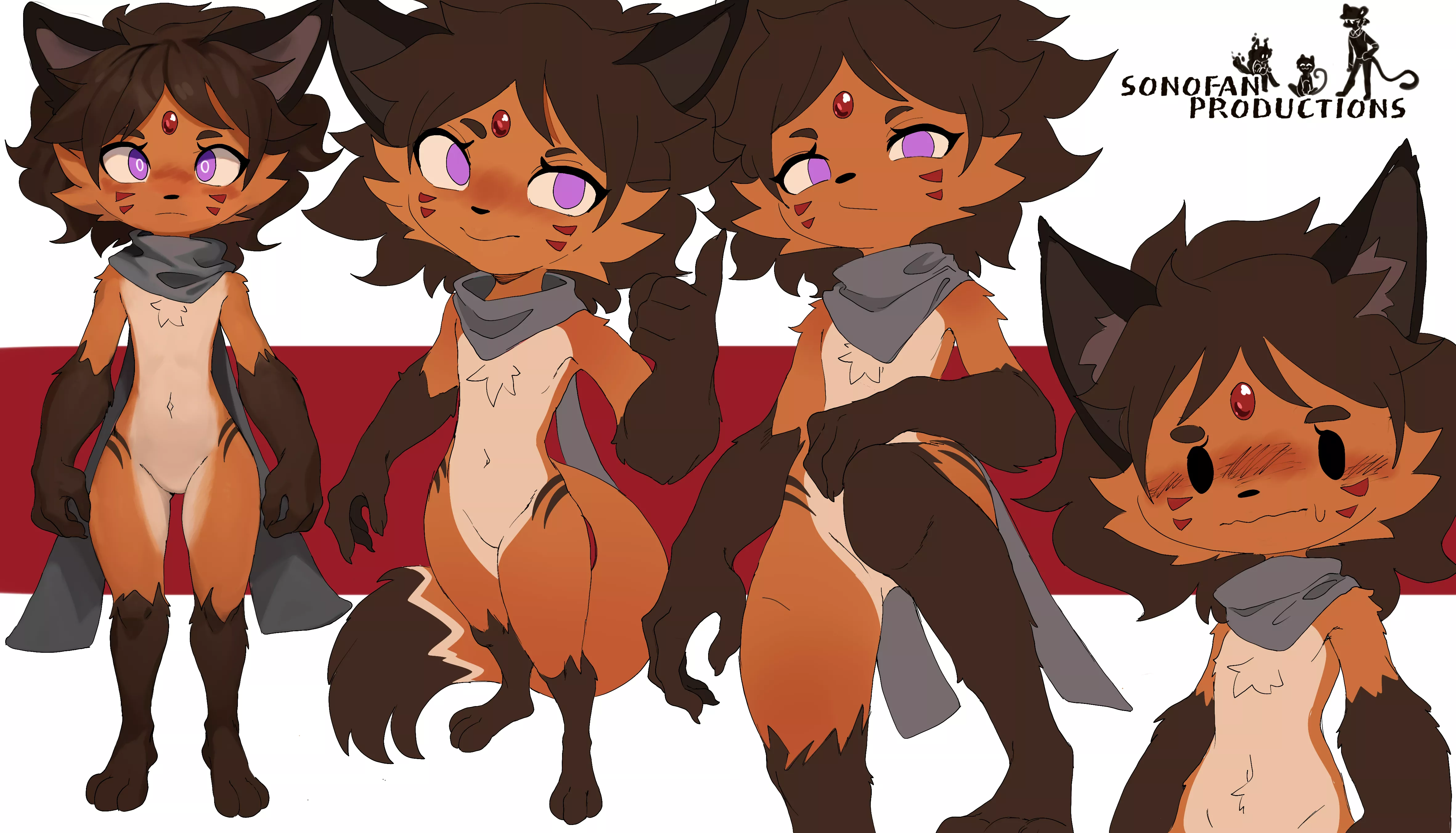 First ref sheet with new style (art by me)