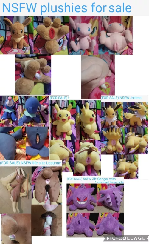 FOR SALE NSFW fuckable Pokemon eevee, life size lopunny, jolteon, pikachu, mew, popplio, gengar [M/F] (Furrysale)