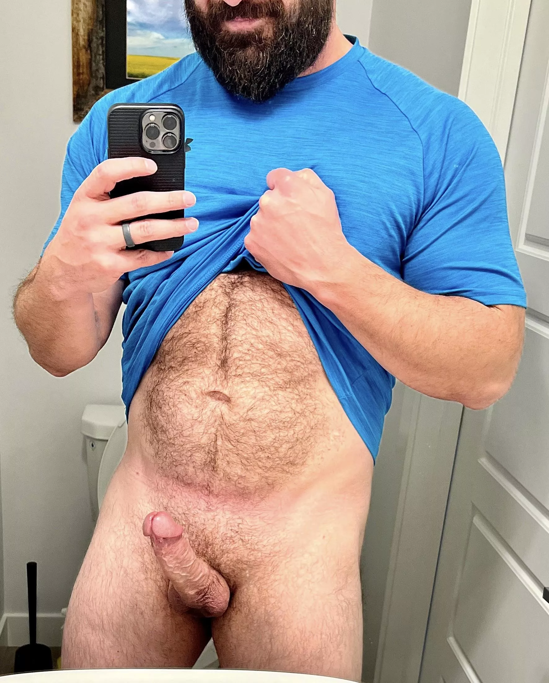 Have some friends over watching the Oilers game. Snuck away for a quick pic during intermission 😏(40)