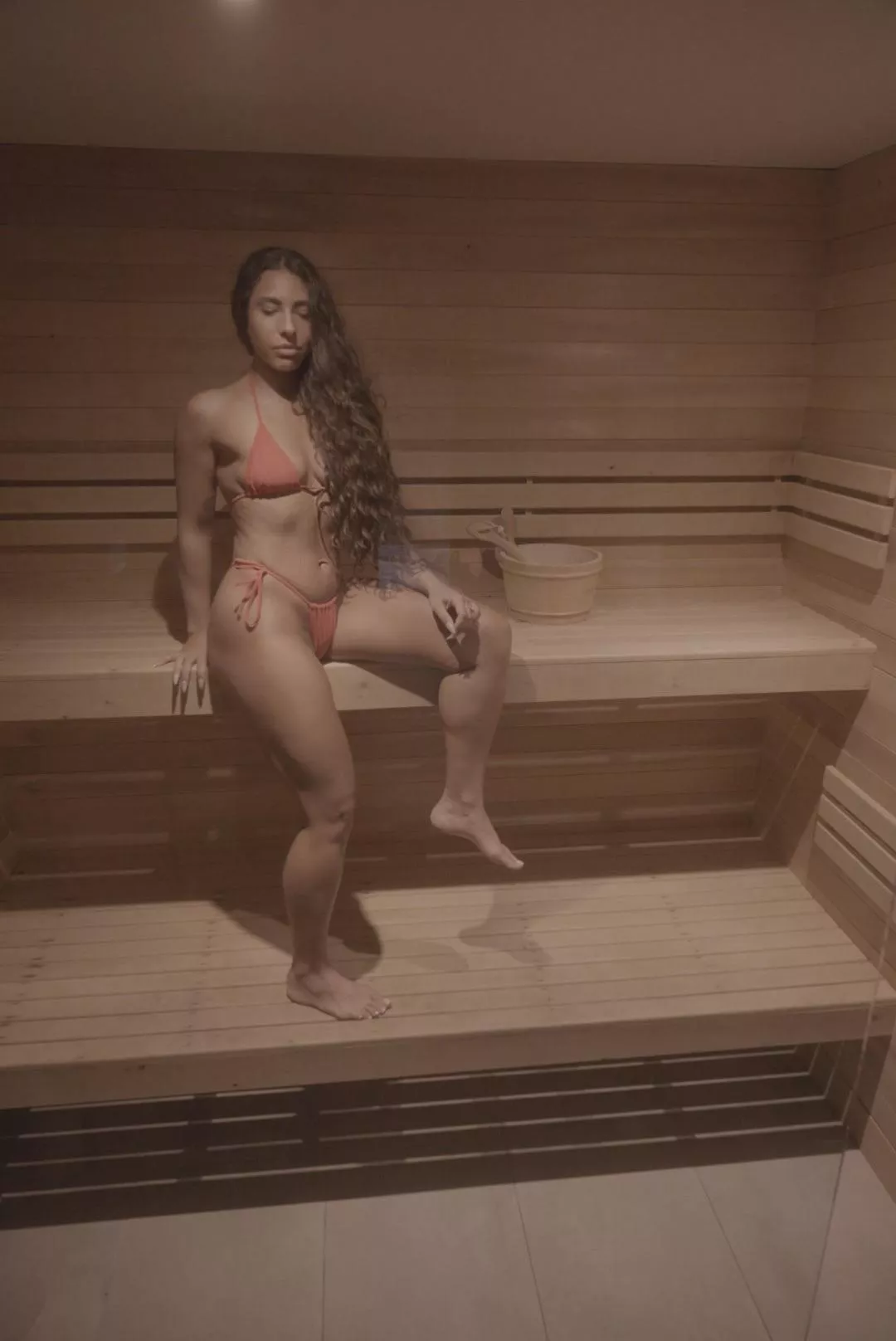 In the sauna