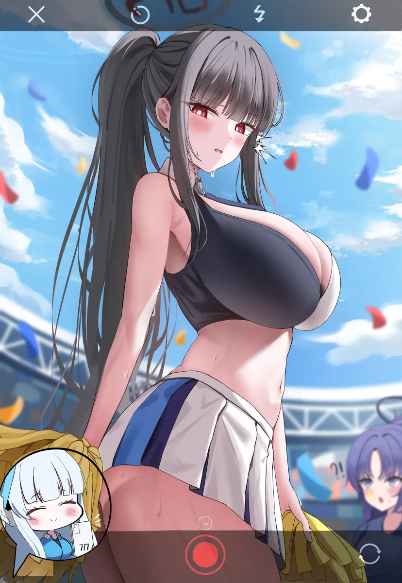 Rio at cheerleading practice.