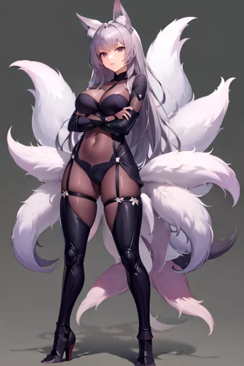 Shinano in Scathach's bodysuit