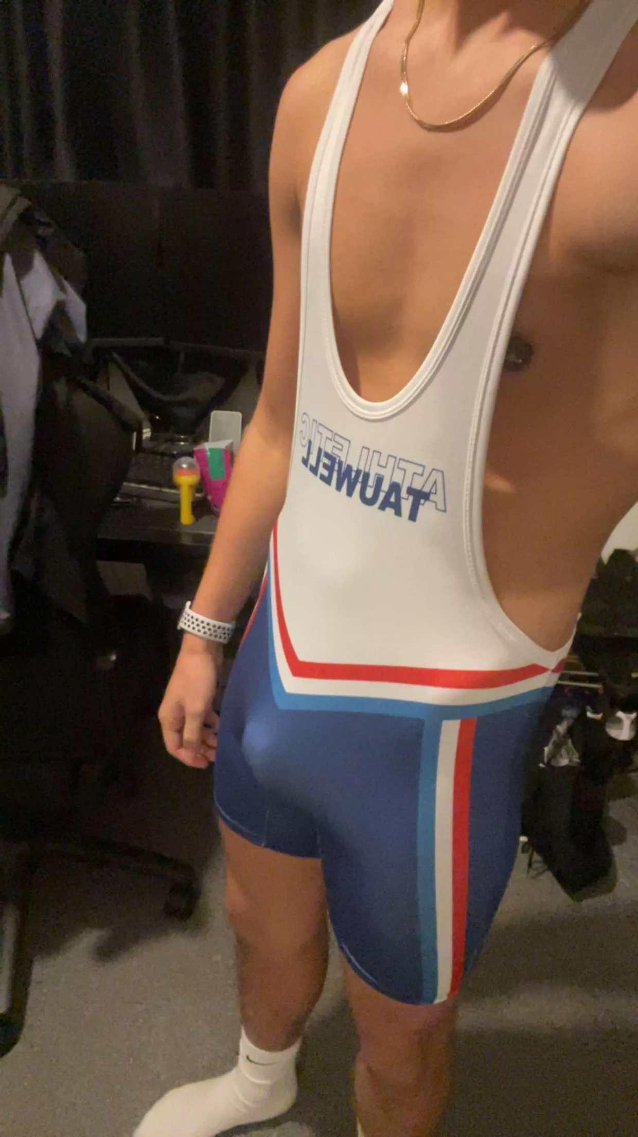 20 - I love wearing singlets, just need someone to wrestle with now