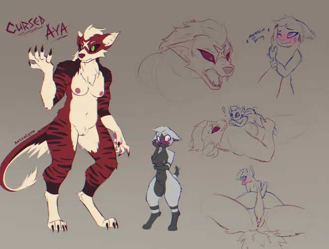 A bit of a size difference [Canyne/Felyne] (AstraLynx)