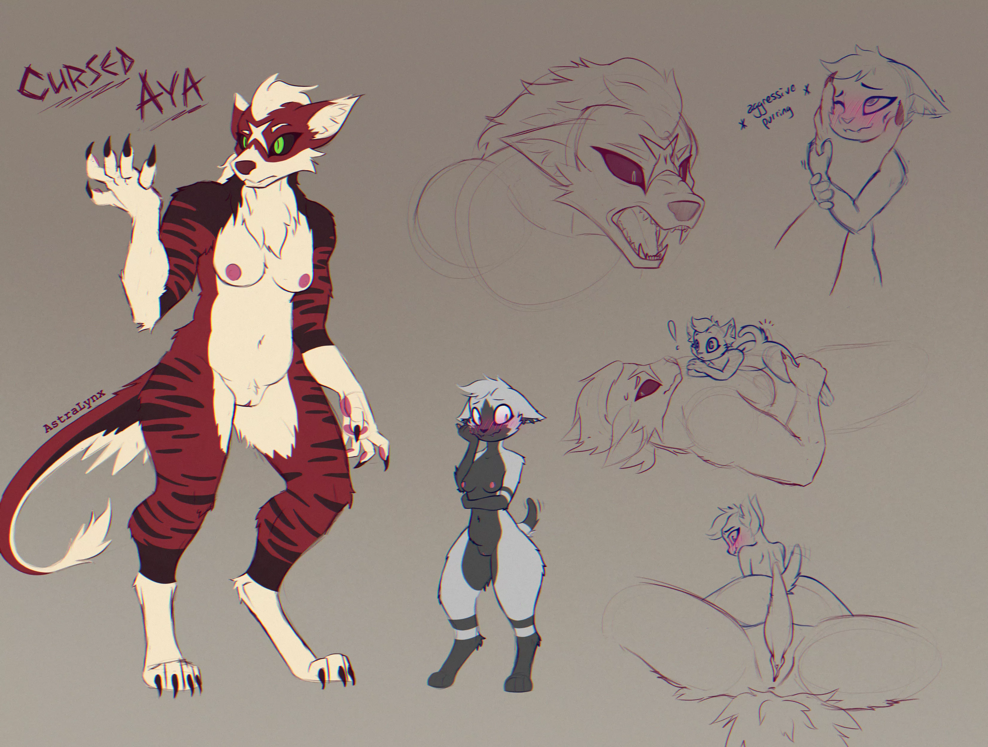 A bit of a size difference [Canyne/Felyne] (AstraLynx)