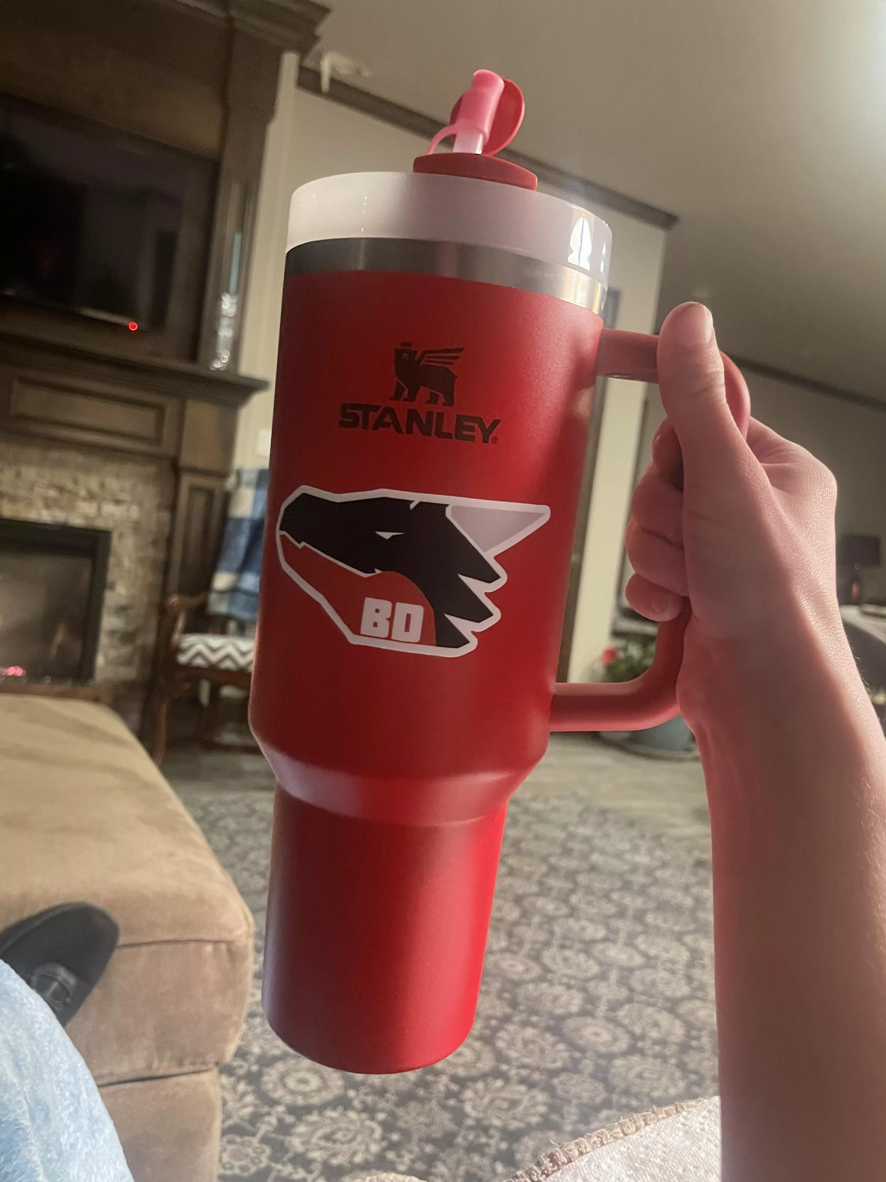 Bad dragon stickers look way cooler on a red Stanley than a black one. Prove me wrong!