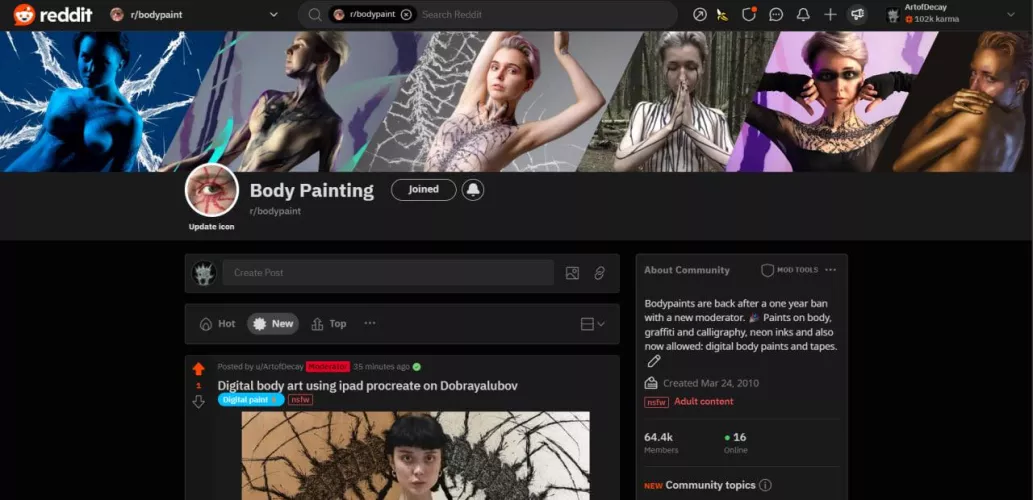 Body paint is back after a year in the ban! 🎉 New rules and moderator, post in comments