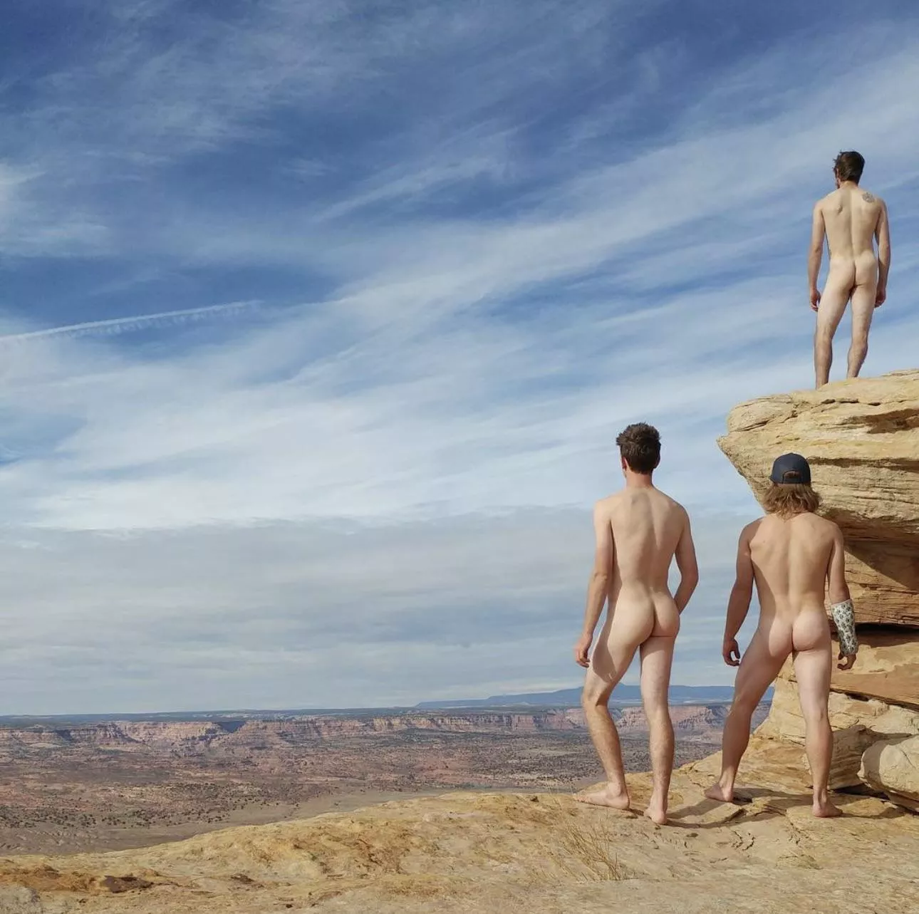 Cheeks out at the summit