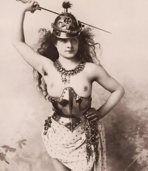 Dear Henny, a change of pace from our gymnast gals - an opera singer! Tilde here does a wonderful job of Wagner, and comes with her own costume and props, and what an assortment!