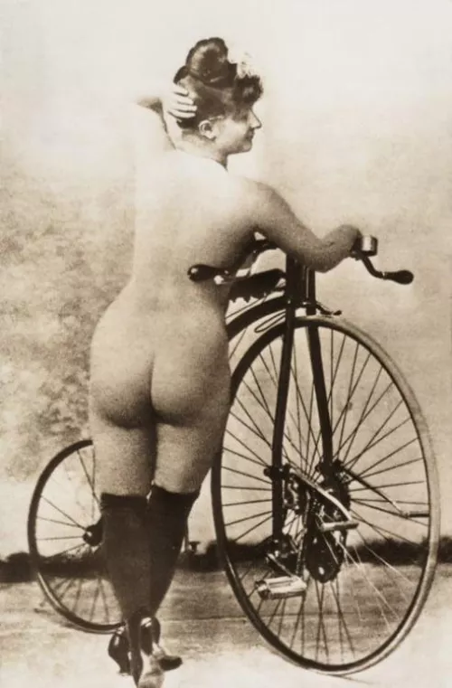 Dear Henny, After discussion with me about your group of friends, cousin Fanny has decided to form her own naturist group with the ladies from her salon. Today she returned from what must have been a most thrilling bike ride!
