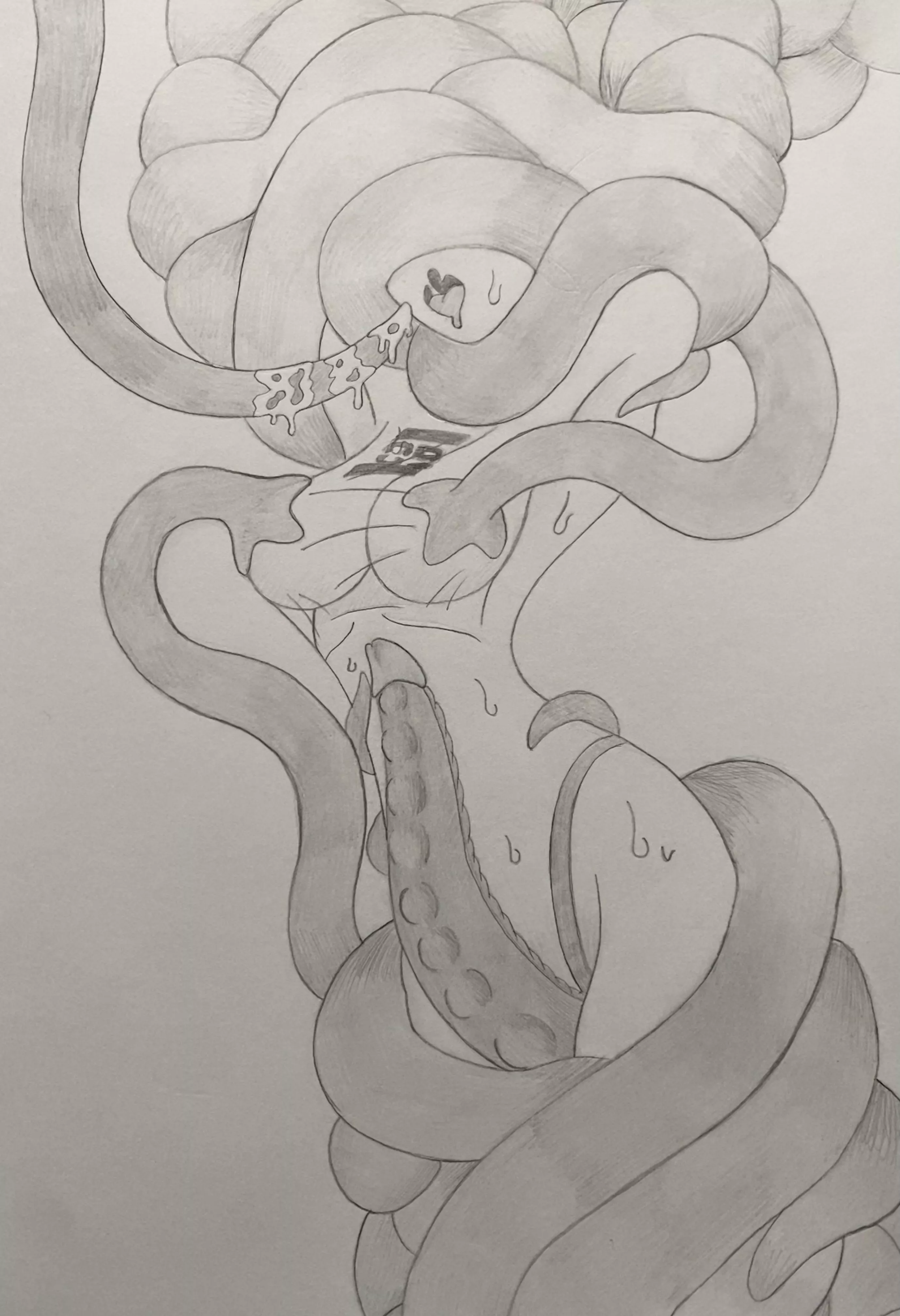 Engulfed and teased (art by me)