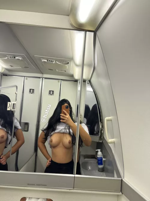 Half Brazilian Half Japanese boobies on a plane