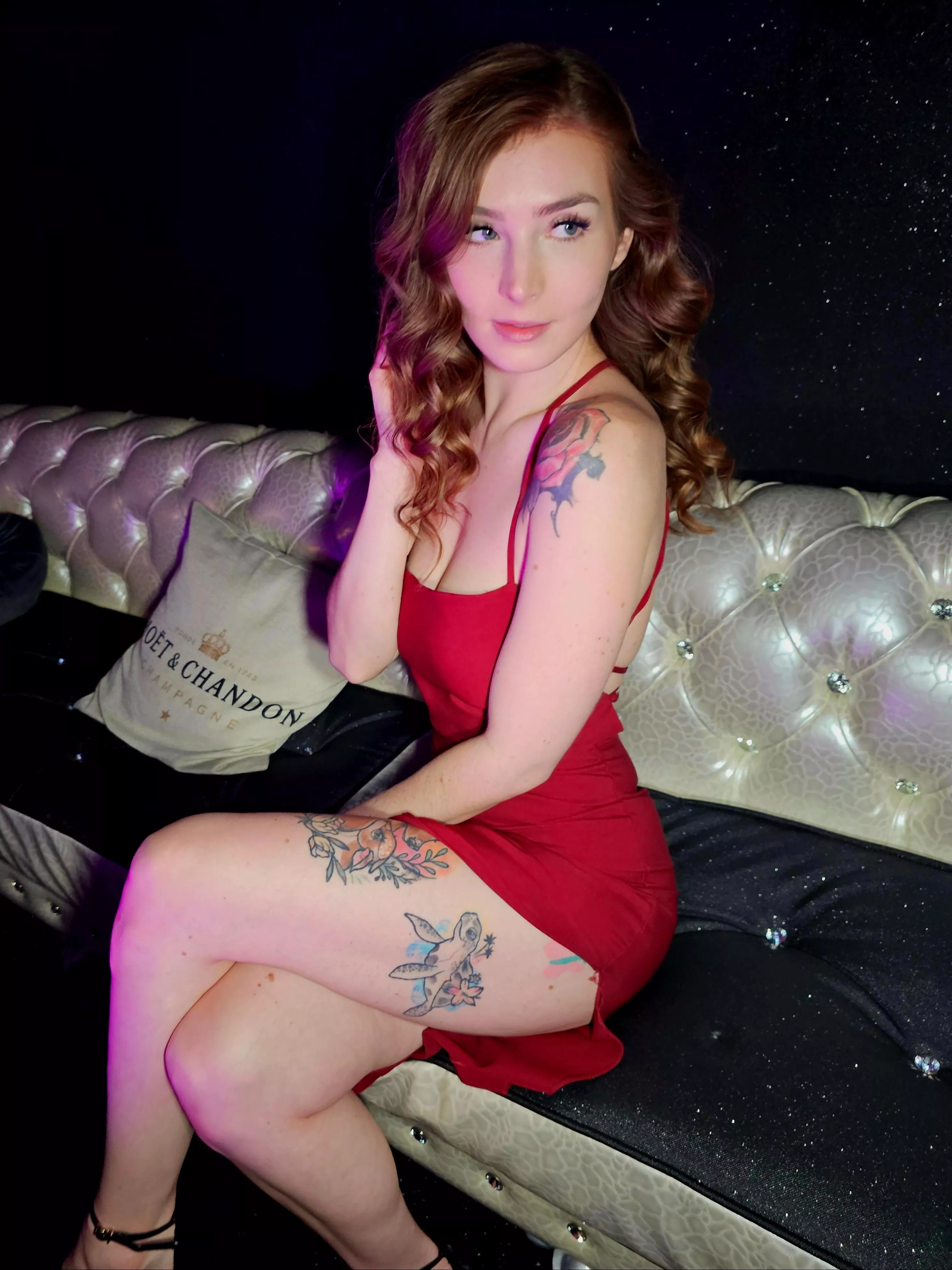 In the club with my little red dress