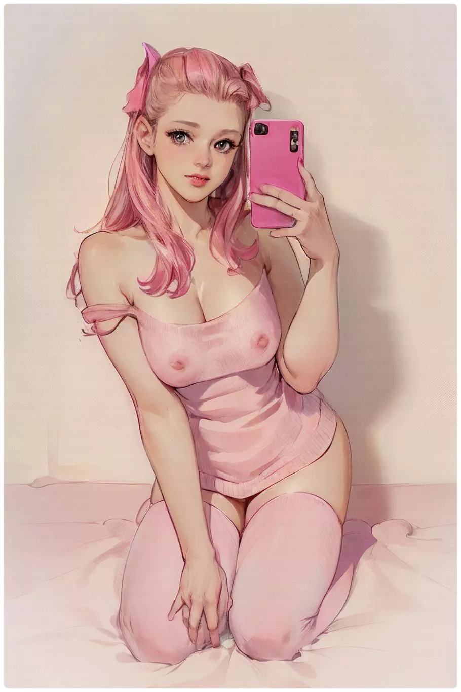 Jenn in her little nightie