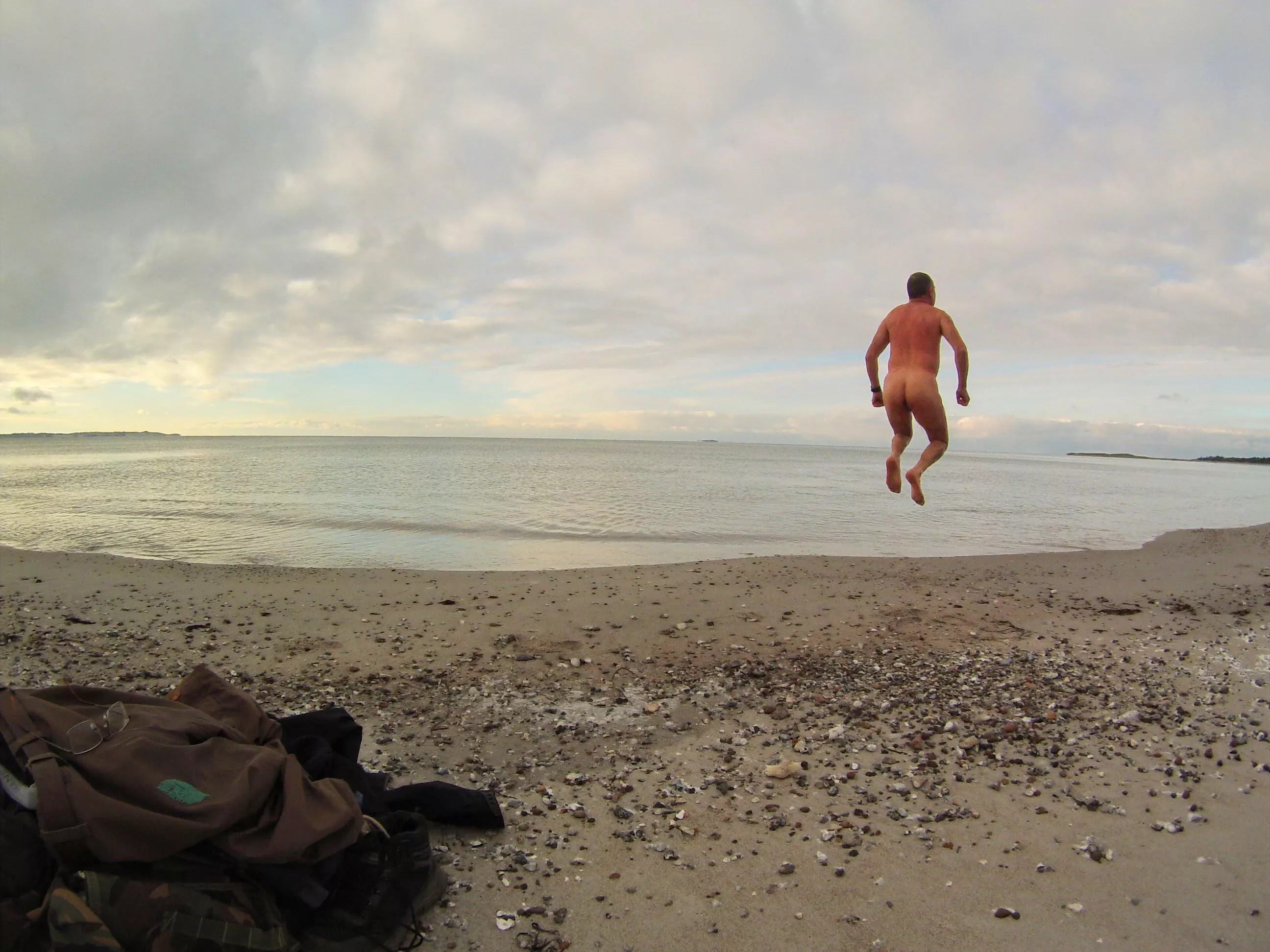 jumping for joy (or to get warm)