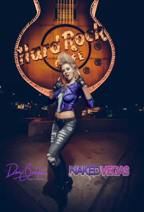 LONG LIVE ROCK N ROLL Bodypaint by Red of Naked Vegas.