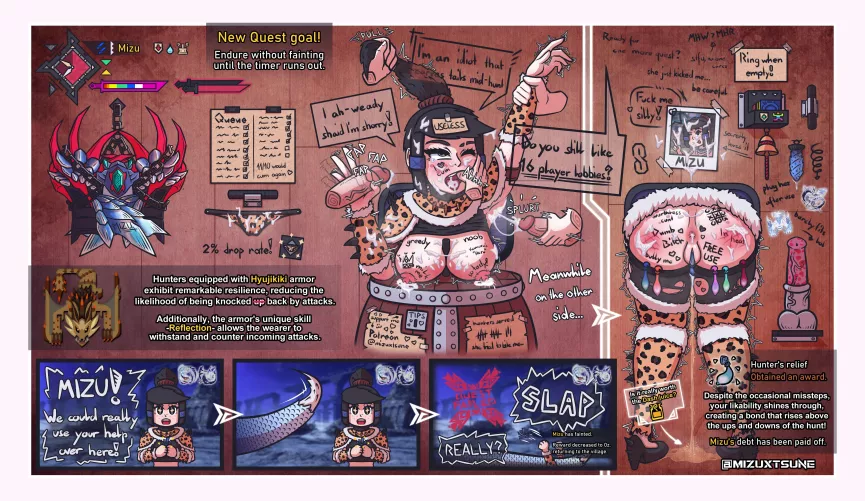 Mizu’s Hunting Diary #6 / [OC] / (artist: mizuxtsune)