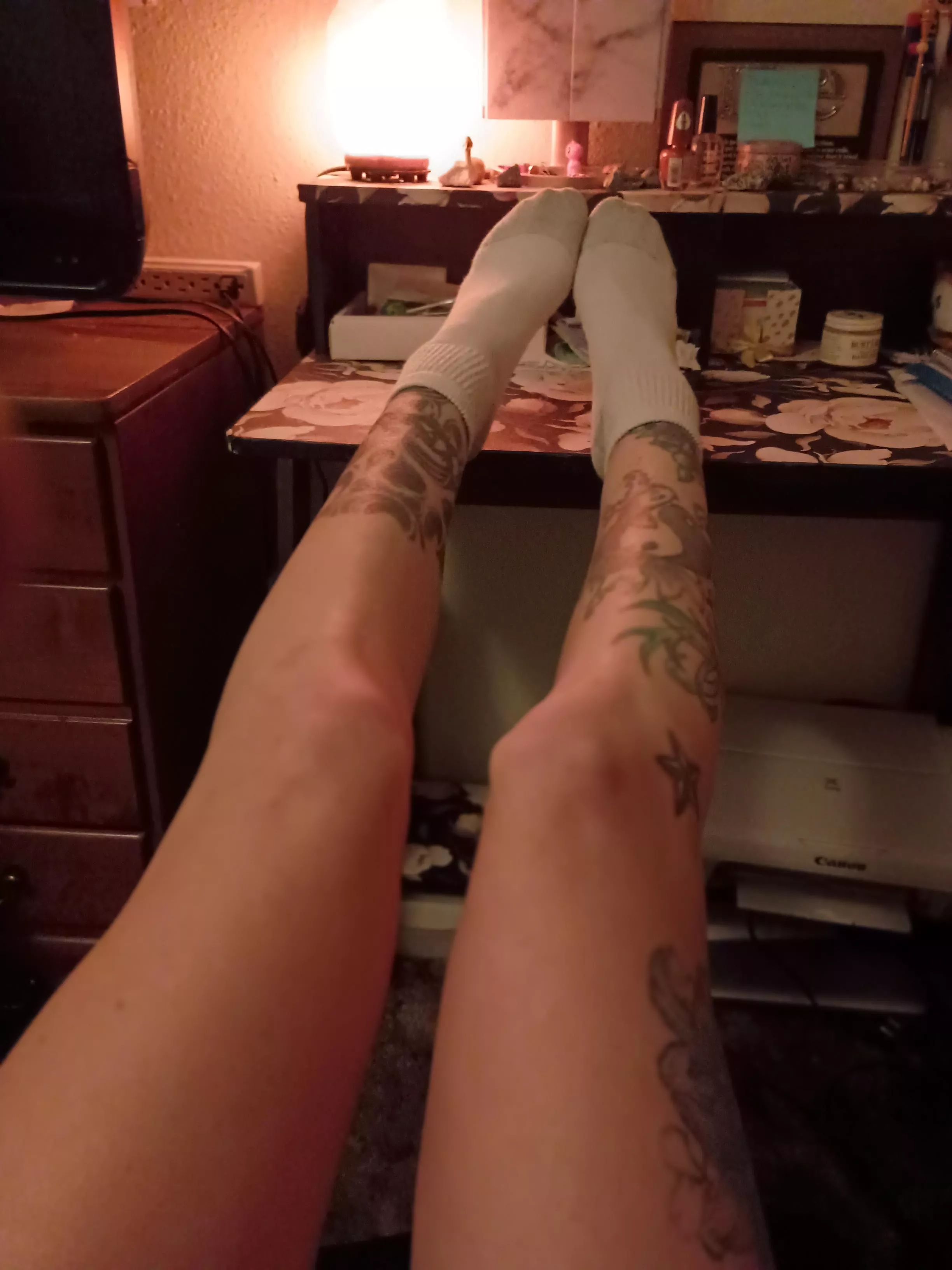 My legs look long w/ my feet on my desk