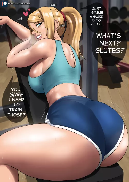 Samus working on her glutes (EchoSaber)