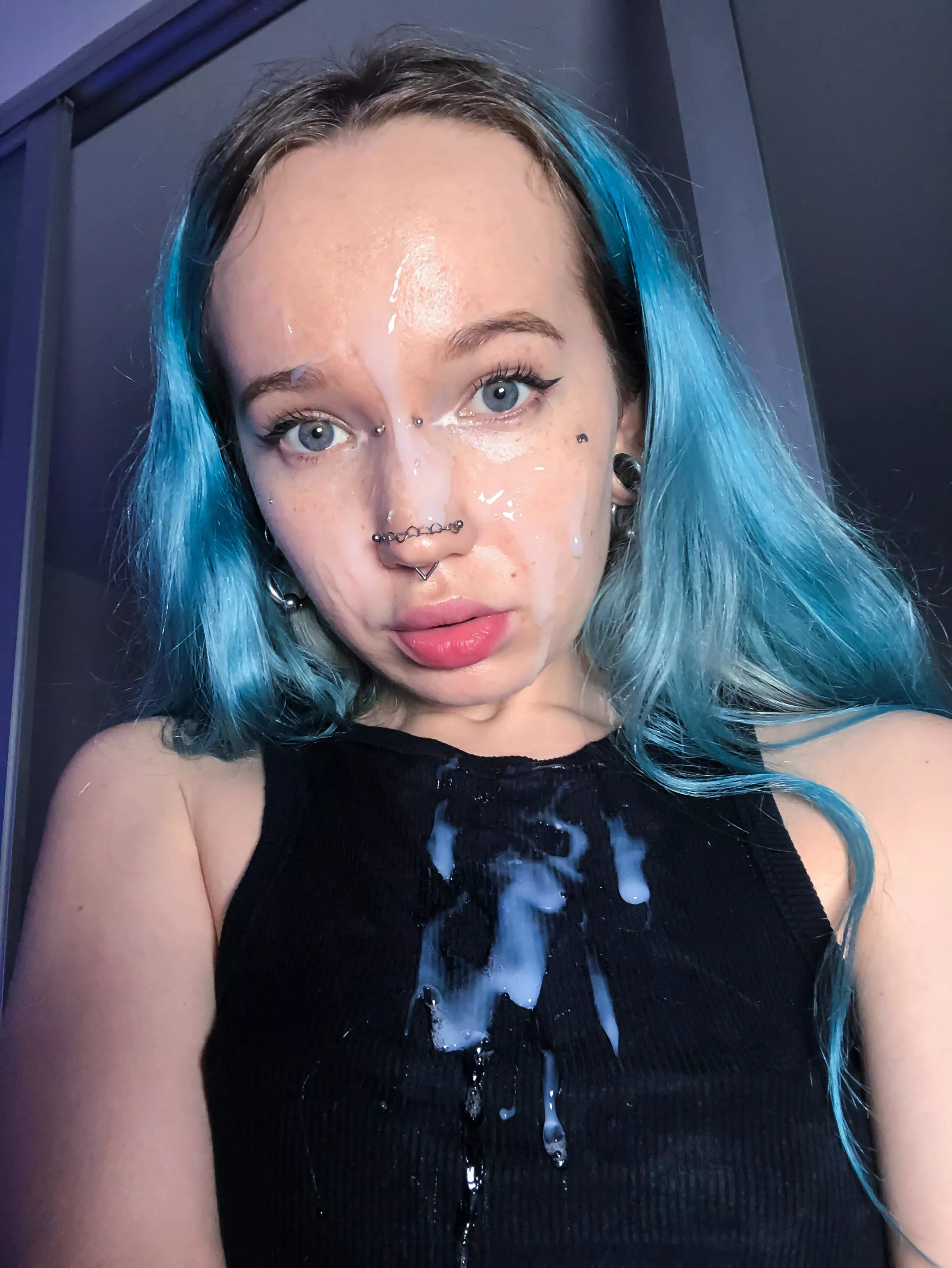 Selfies after having sex with two guys