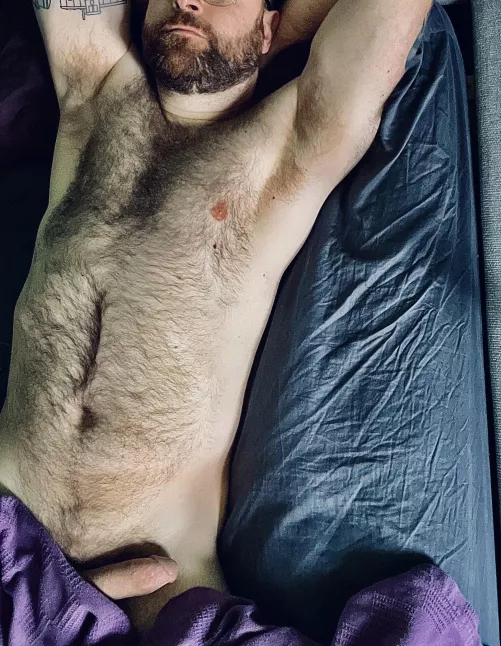 Sleepy in bed. Come wake me up?