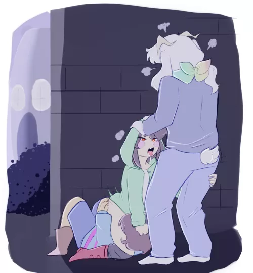 Storyshift [Frisk/Chara/Asriel] having a threesome (channydraws)