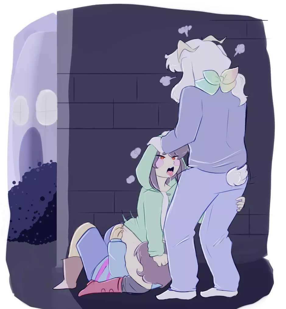 Storyshift [Frisk/Chara/Asriel] having a threesome (channydraws)