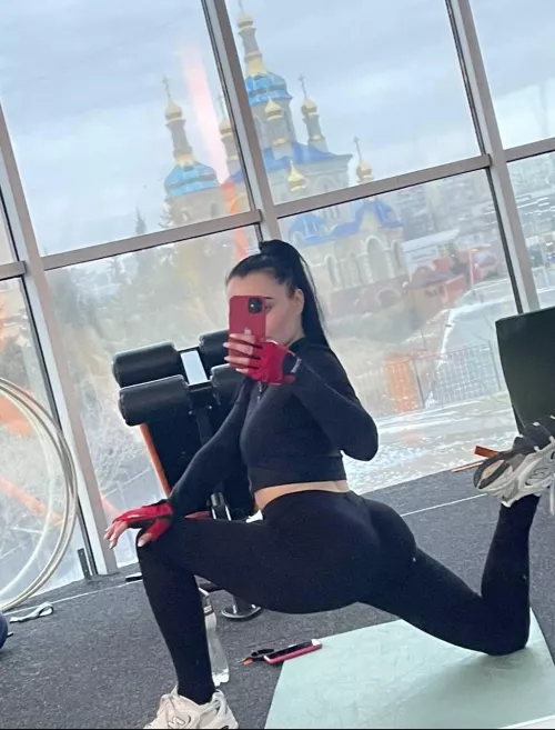 stretching and showing off my juicy ass