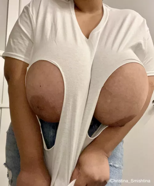 Topless, in a sense. But certainly in jeans.