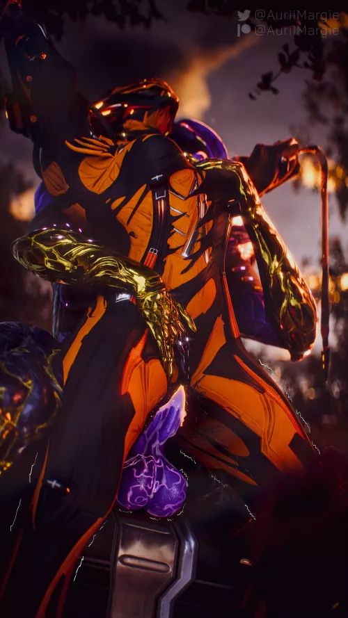 [Valkyr OC] being knocked up while in the middle of the mission by a [Saryn OC]