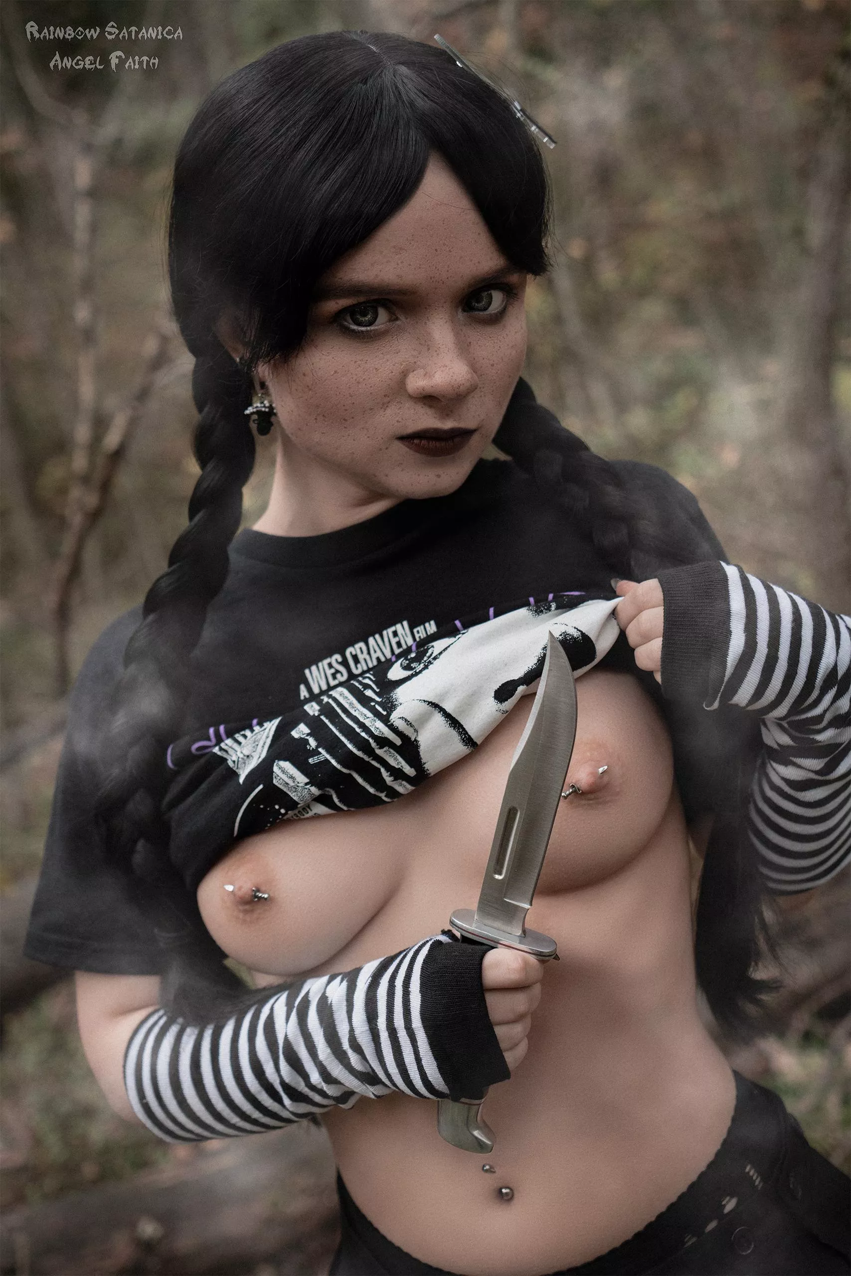 Wednesday Addams likes edged weapons