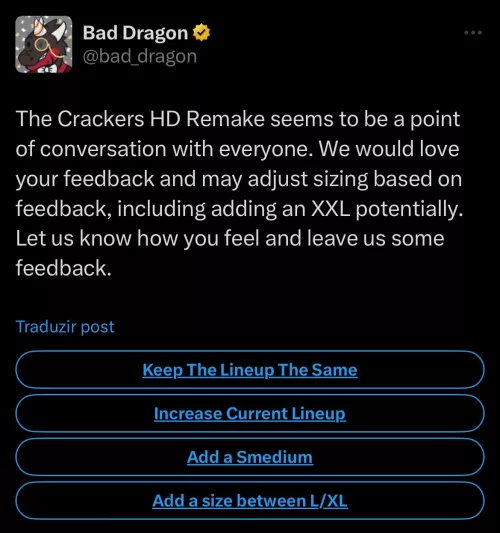 Well, I kinda called it, looks like we are getting a new toy size, at least they are asking the community on what we want before making any decisions